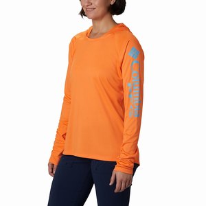 Columbia PFG Tidal Tee™ Hoodie Dam Orange/Blå (TNIQS5210)